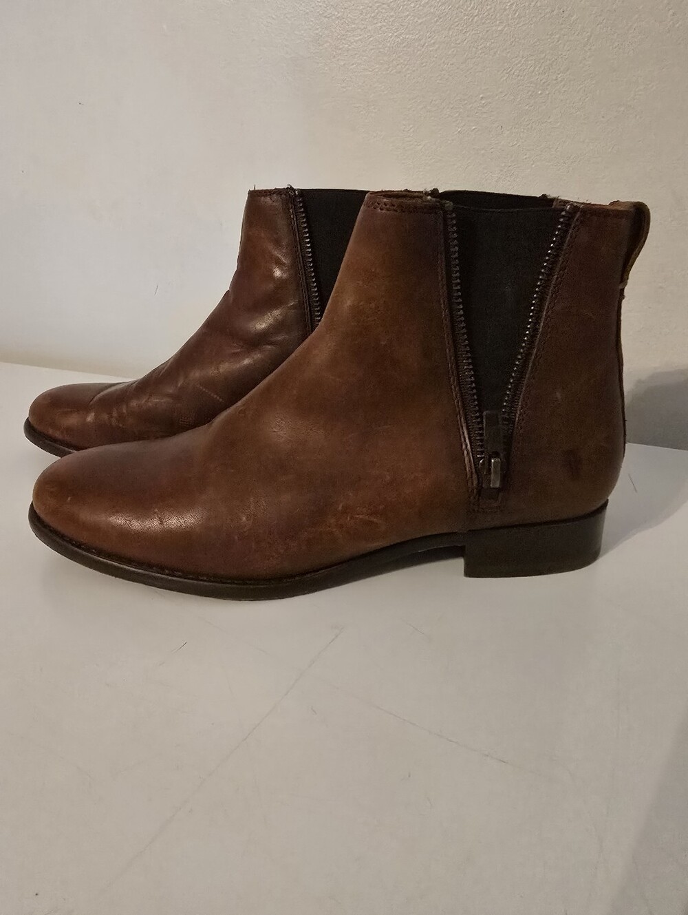 Women's Frye Brown Leather Chelsea Boots